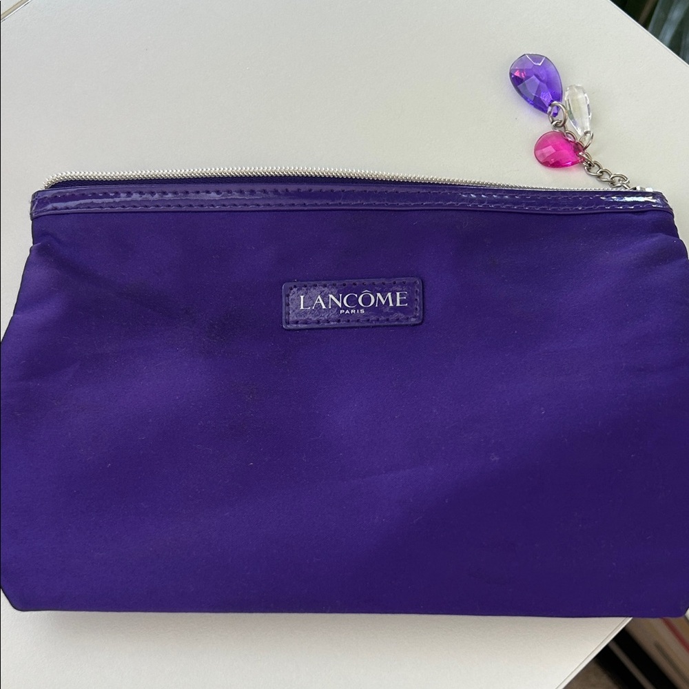 Lancome Deep Purple Cosmetic Bag with Charm